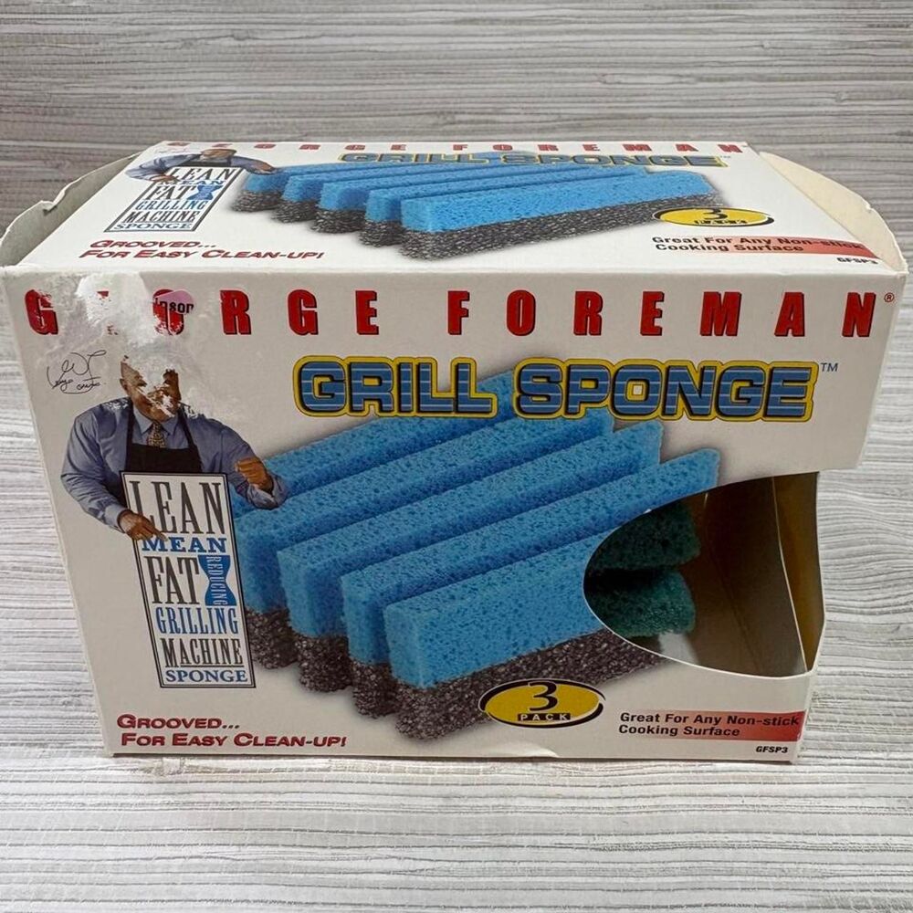 VTG GEORGE FOREMAN grill sponge 1 pack NWT